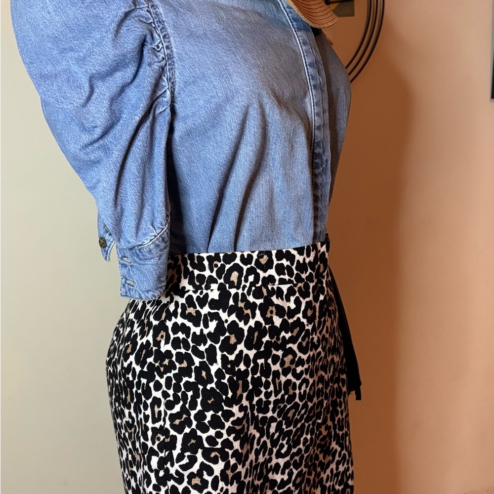 "The Pencil Skirt" by J Crew Leopard Print